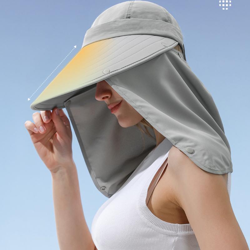 Шляпа от солнца для рыбалки на открытом воздухе, женская, мужская, с широкими полями, защита от ультрафиолета, дышащая, быстросохнущая, ветрозащитная маска для лица, закрывающая все лицо и шею, пляжная шляпа