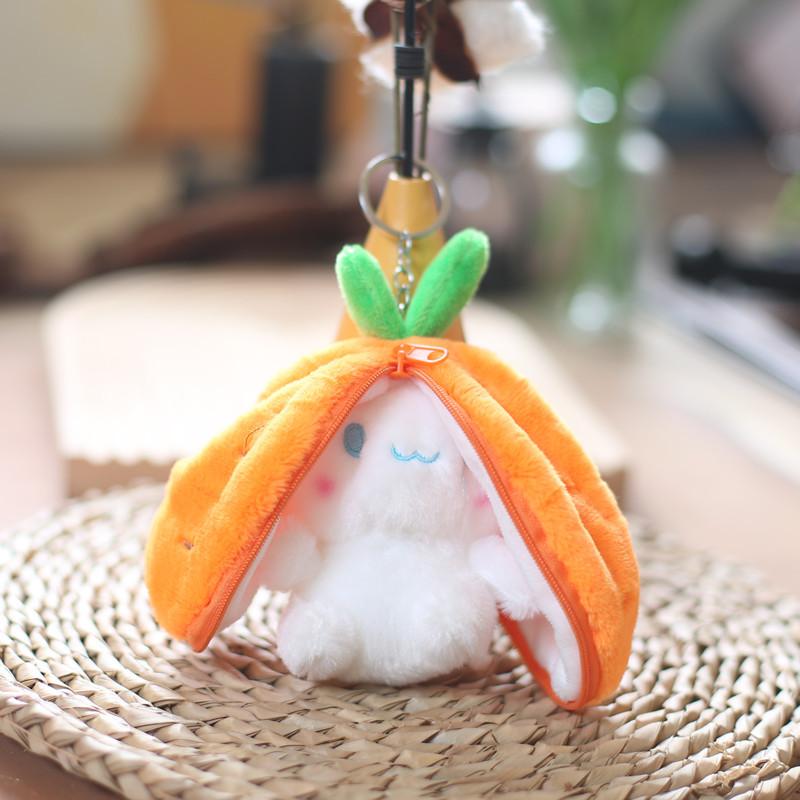 Cute And Charming Fruit Bunny Plush Toy Adorable Carrot Strawberry Turn Into Rabbit Plush Toy Children Birth Date Xmas Present peluches pequenos