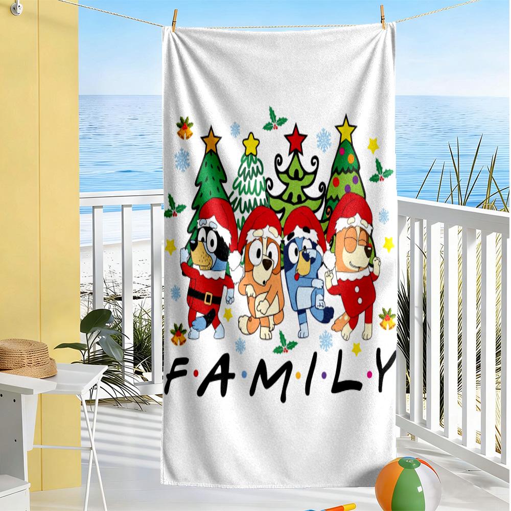 Christmas Friends Beach Towel Soft Durable Quick-Dry Comfortable Lightweight