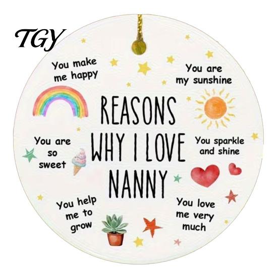 Acrylic Round Pendant Decorations 2D Christmas Hanging Ornaments, Santa Snowflake Reindeer Holiday Party Decor Tree Decorations, Reusable Pendants for