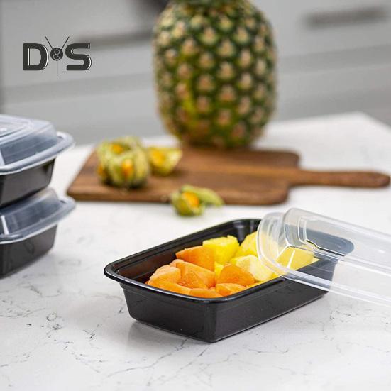 50 шт. контейнеров для приготовления еды в ланч-боксах, 32 унции, многоразовые контейнеры для еды с крышками, герметичные, не содержащие бисфенол-А, штабелируемые контейнеры для хранения еды для ресторана и дома