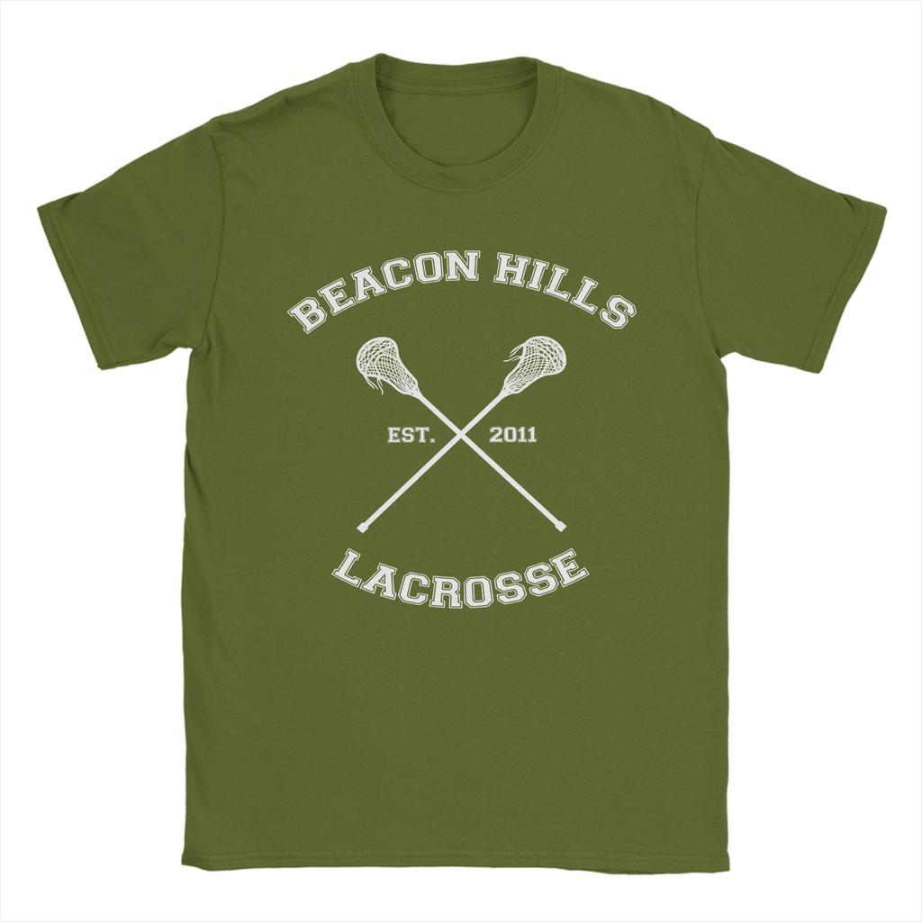 Винтажная футболка Beacon Hills Lacrosse team Teen Wolf для мужчин и женщин, хлопковая, с коротким рукавом, с круглым вырезом, летние топы