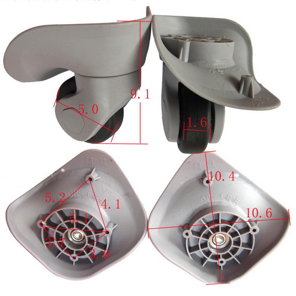 1 пара сменных роликов для чемодана своими руками, поворотные аксессуары для ремонта, бесшумные роликовые колеса для дорожной сумки