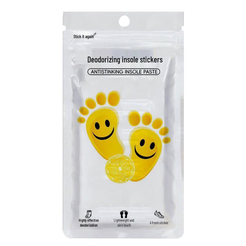 Fresh Lemon Deodorizing Shoe Stickers - Eliminates Odors, Sterilizes, and Absorbs Foot Sweat
