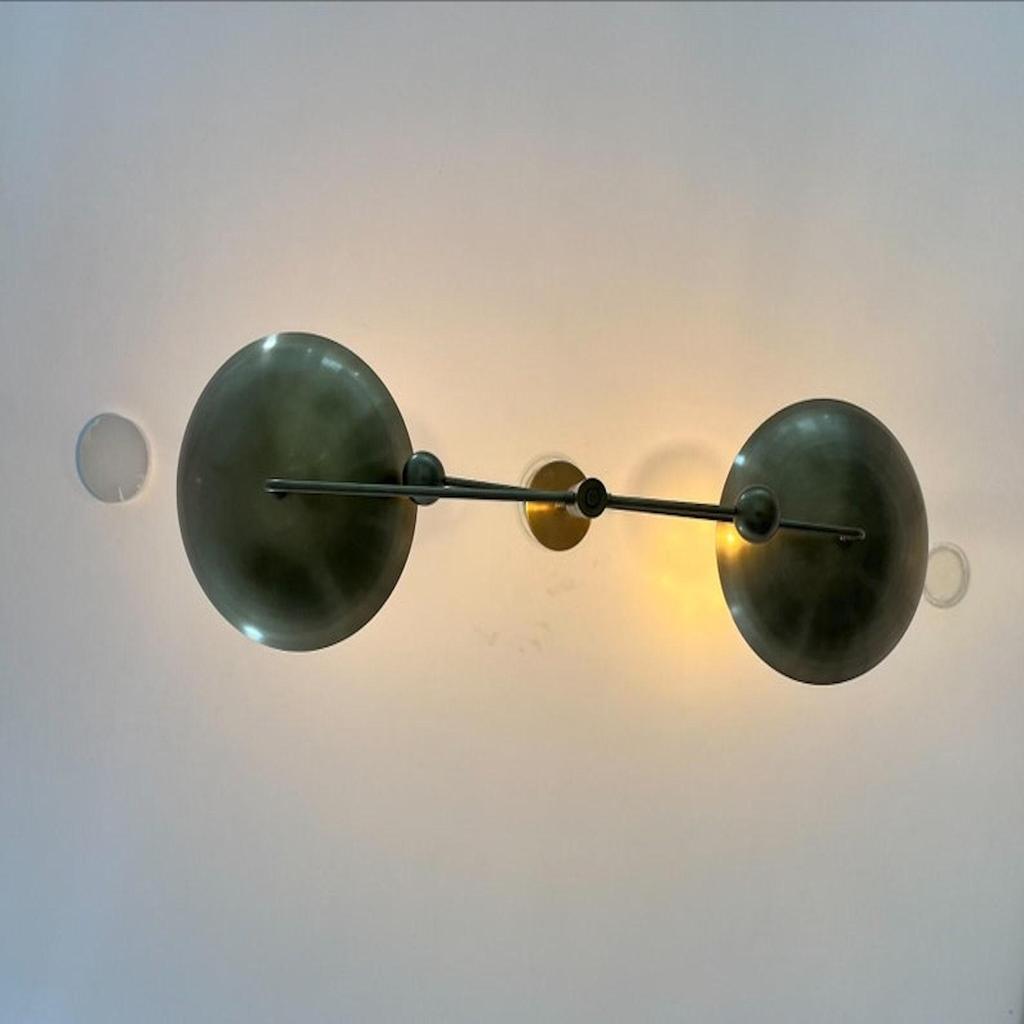 Люстра линейная 2-х ламповая изогнутая подвесная люстра Sputnik середины века светильник современный необработанный латунный