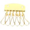 6 Hooks Clasp Clip Leather Keychain Gold/Bronze Color Key Case Holder  For DIY Crafting