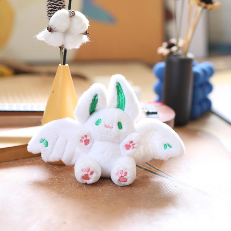 Очаровательная розовая плюшевая игрушка «Зайчик-летучая мышь», милая плюшевая игрушка-кролик с мягким мехом