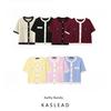 Kaslead New Arrival Women's Clothing Fashion Style Fashion All-Match Casual Short Sleeve Knitting Outwear 1822006