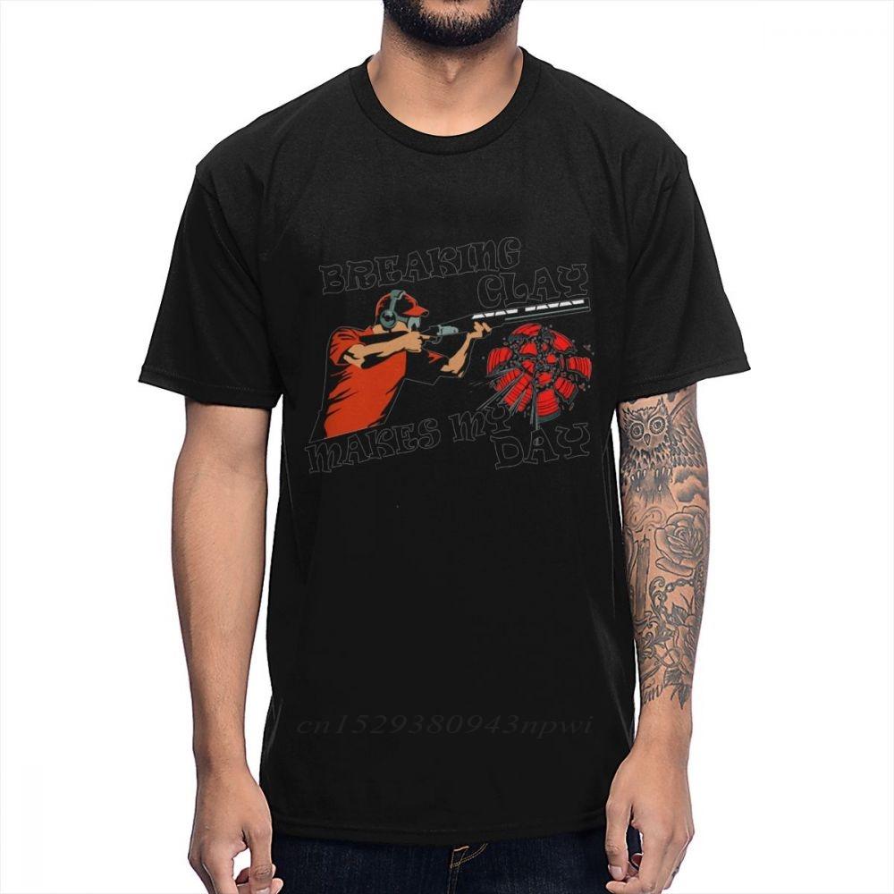 Man Leisure Clay Trap Shooting For Skeet Shooting Fans T Shirt Round Neck Comfortable Cotton Anime Homme Tshirt