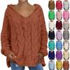 Women's Casual Fashion Sweater Knitting Pullover Loose Hooded Sweater