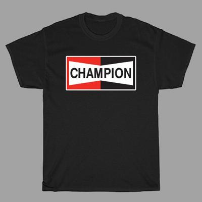 Мужская черная футболка унисекс Champion Spark Plug Automotive Размеры от S до 5XL