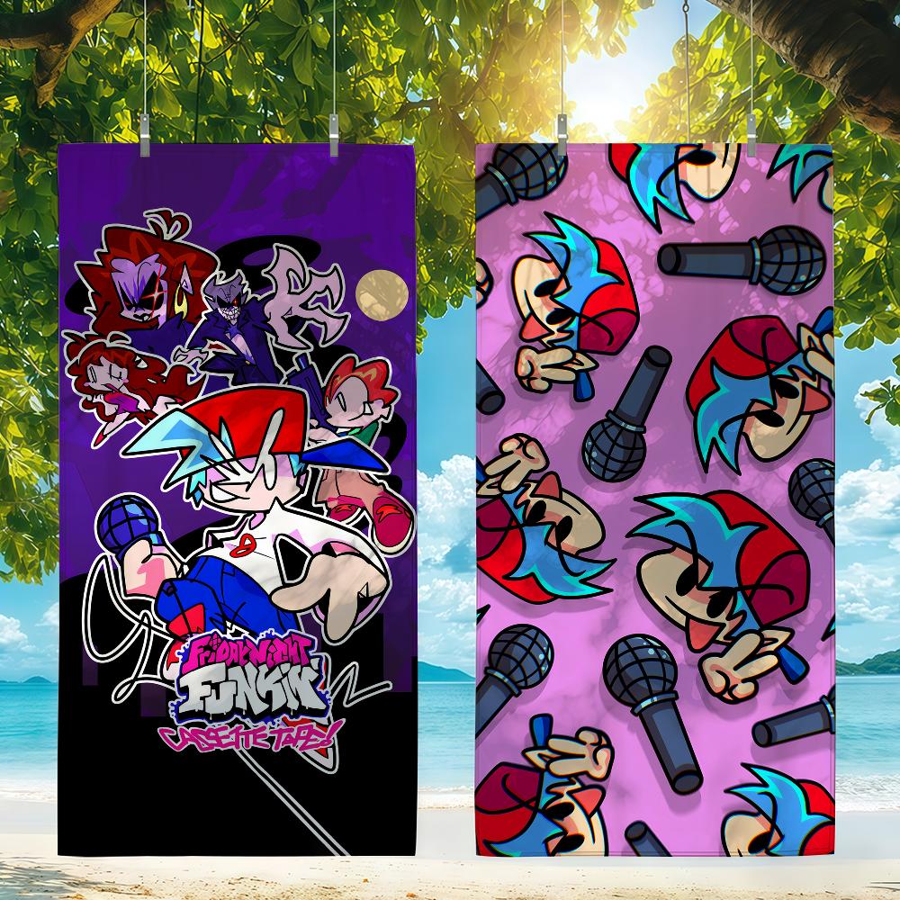 Game F-Friday N-Night F-Funkin Towel For Swim Yoga Gym Quick Drying Soft and skin-friendly Beach Towels All-Season