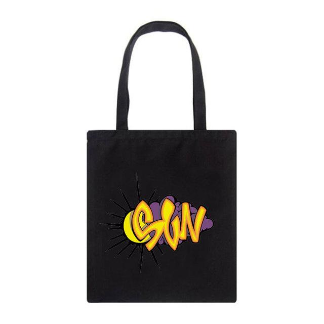 Новая женская сумка через плечо Ulzzang с забавным мультяшным письмом в стиле Харадзюку, готическая школьная сумка Y2k, холщовая сумка большой вместимости, повседневная сумка-шоппер