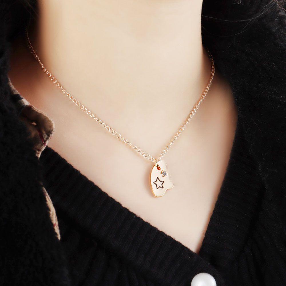 Ювелирные изделия, инкрустированные горным хрусталем, солнцем, луной, облаком, звездой, ожерелье дружбы, лучший друг, лучший друг, кулон BFF