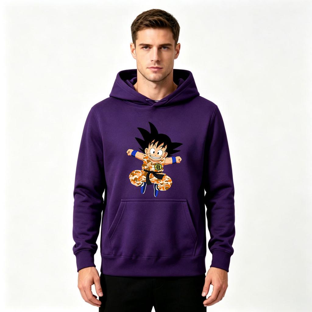 Men's Print Pullover Hoodie, Casual Cartoon Character Pattern Long Sleeve Sweatshirt for Daily Wear