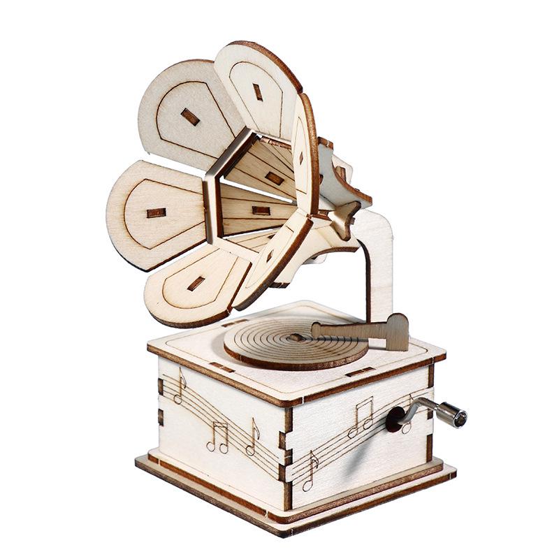 DIY Wooden Phonograph Science Kit for Kids - Build and Experiment
