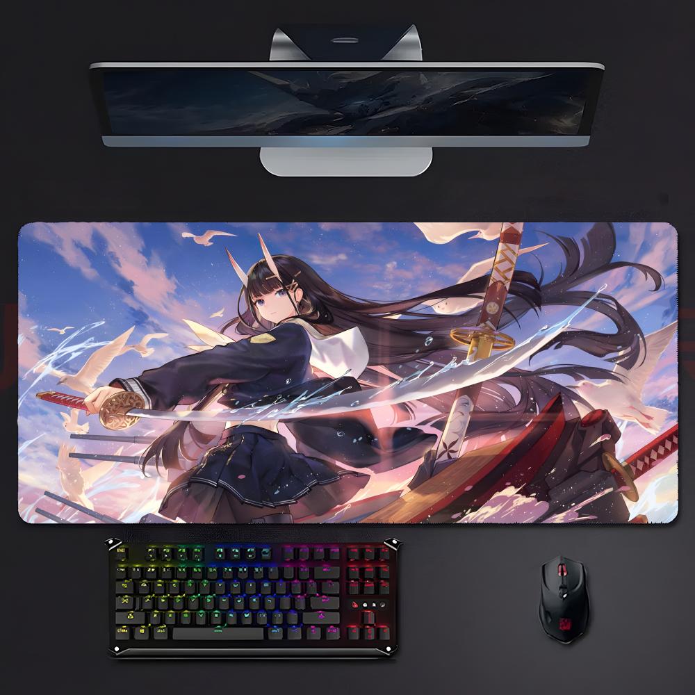 Игровой Аниме AAzur LLane Коврик для Мыши Большой Игровой Коврик для Мыши С Прошитыми Краями Утолщенный Коврик для Стола ПК