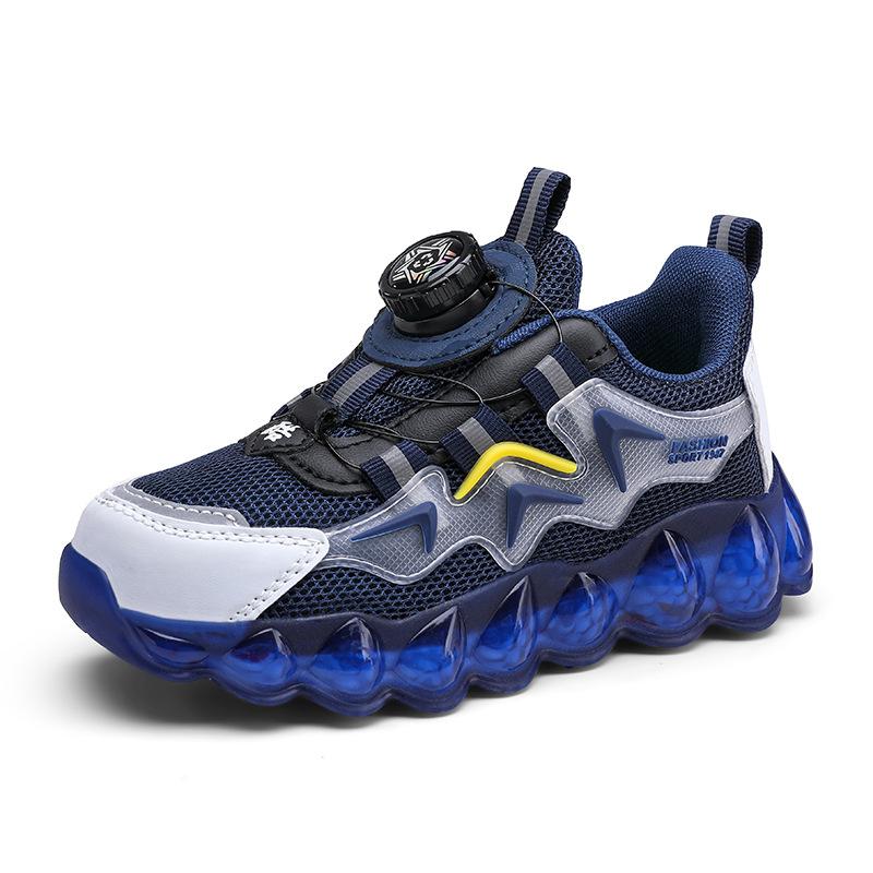 Детская спортивная обувь для детей среднего и старшего возраста, легкие кроссовки для бега, новая осенняя коллекция 2025 года, мальчиковые сетчатые туфли, весенняя дышащая сетка