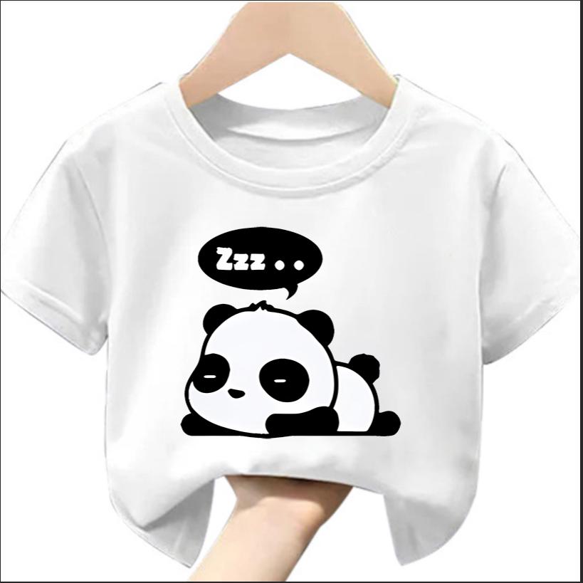 2024 New Tshirt Kids Boys and Girls Prints Design Tshirts Pandas Bamboo Polar Bears Dance Kawaii Harajuku Cute T-shirts