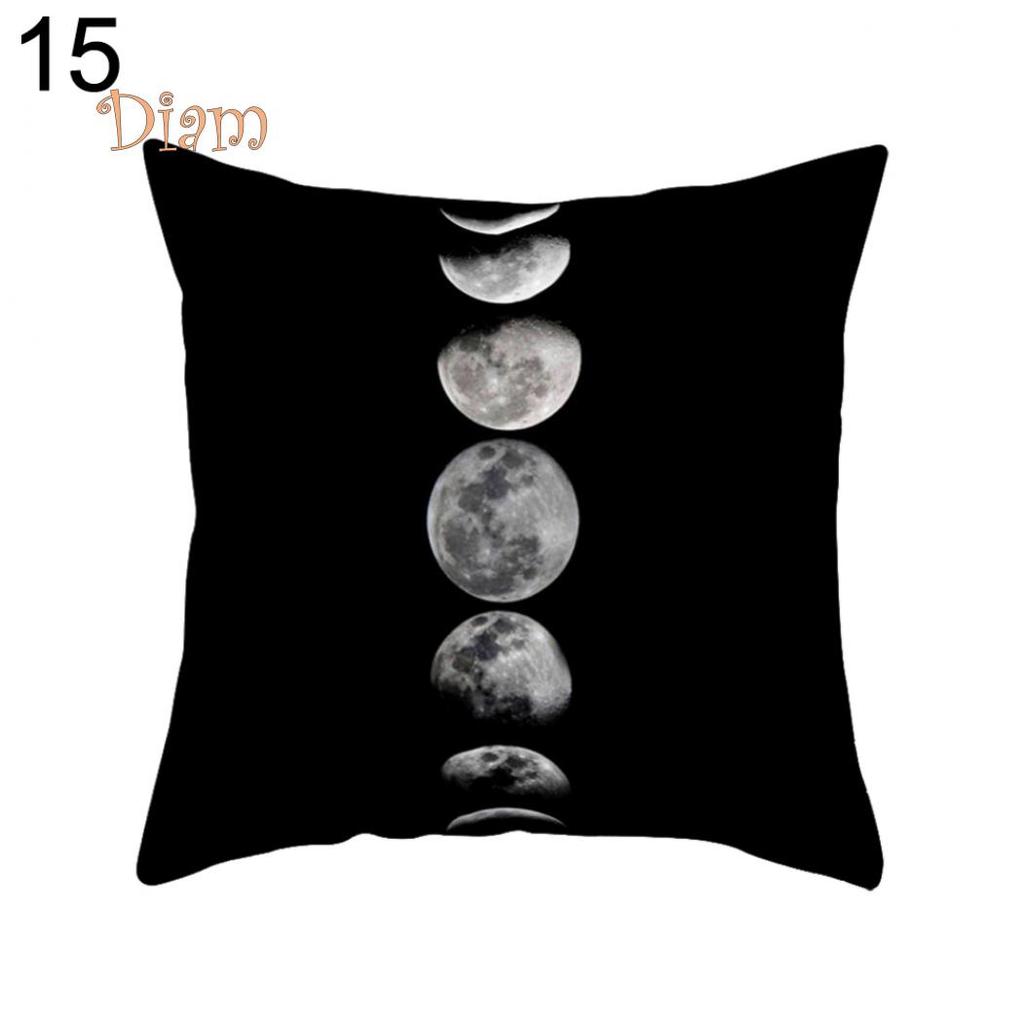 FS Black and White Geometric Throw Pillow Case Square Cushion Cover Soft Waist Rest Accessories