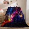 Galaxy Blanket Star Throws Planet Space Gift for Boy Girl Colorful Soft Lightweight Flannel Fleece Blankets Purple for Bed Couch