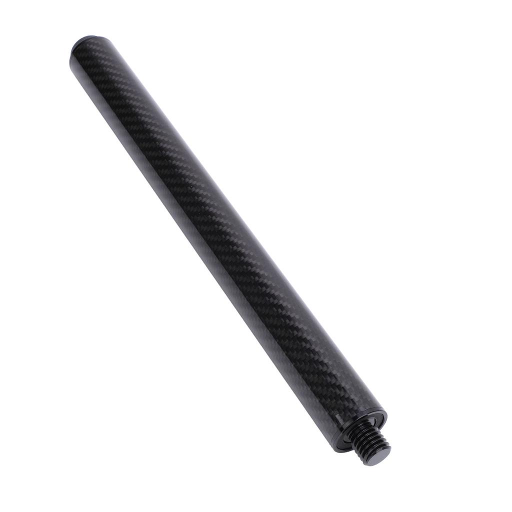 Pool Cue Extension Stick 12 Inch Carbon Fiber Billiards Cue Butt End Extender with Rear Plug for