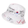Alphabet Graffiti Print Fisherman Hat Fashion Outdoor Sunshade Fishing Hat Casual Cotton Bucket Hat