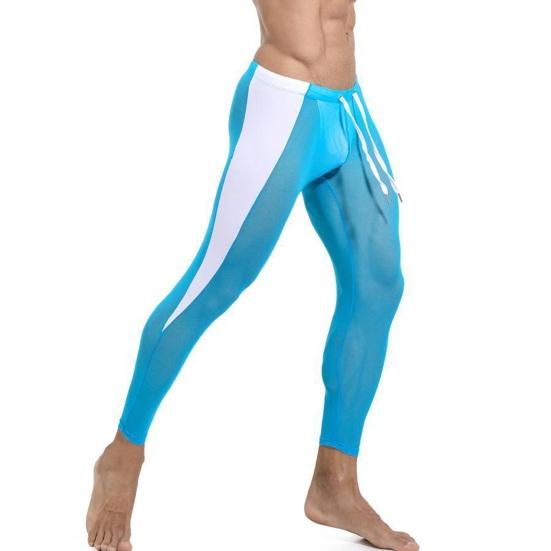 Sport Mesh Pants Ultra-thin Soft Breathable Elastic See-through Drawstring Waist Solid Color Skinny Training Sports Cycling  Long Fitness Trousers