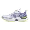 Li Ning Kids Qiang Yue Shock Absorbing Breathable Low Top Running Shoes Kids Running Shoes Gray Purple YKCU026-6