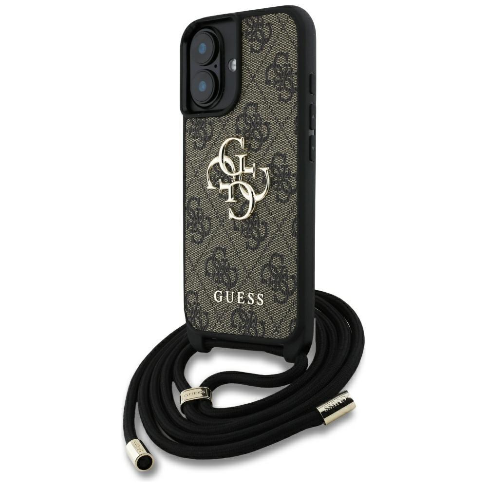 Etui do iPhone 16 Plus Guess 4G Crossbody Brązowe