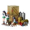 Kaiyodo ARTPLA Girls Panzer Final Chapter Garage Set Scale Unpainted Plastic Model Kit & [B] 1/24