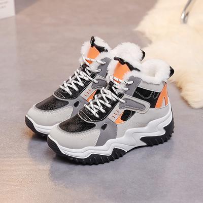 Зимняя женская хлопковая обувь, обувь на толстой подошве для сохранения тепла, увеличивающая рост, хлопковая обувь на толстой подошве, женские кроссовки "папа"