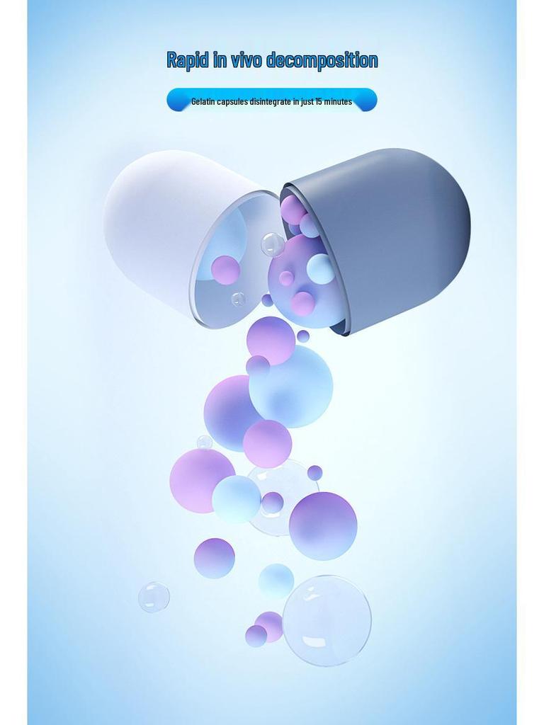 Sheng Lan Gelatin Empty Capsules - Edible Gastric-Soluble Shells [1# Blue White]