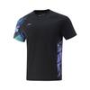 Li Ning Table Tennis Series Sports Comfortable Breathable Short Sleeve T-Shirt Unisex Tops Black AAYV119-1