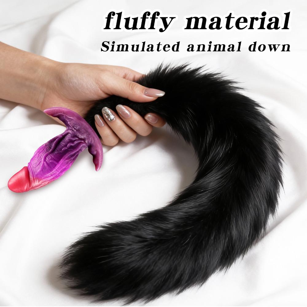 Реалистичный Мягкий Хвост Анальная Пробка SM Игрушка для Бондажа Неправильной Формы Задняя Пробка Взрослая Интимная Секс-Игрушка