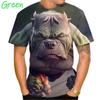 Fierce Bulldog Boxing T Shirt Men Cool Design 3D Bully Pitbull Print T-shirt Novelty Personality Tee Harajuku Fashion Streetwear