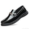 Мужская повседневная обувь из натуральной кожи, удобная деловая обувь для отдыха, роскошные туфли со стразами, классные туфли для вечеринок, без застежек, лоферы