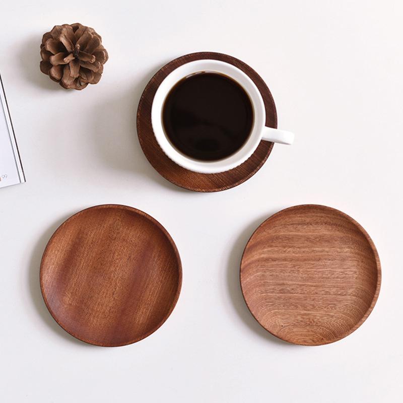 Wooden Tray Ins Style Small Wooden Tray Rectangular Dinner Plate Cake Bread Coffee Tea Set Solid Wood Plate Tray