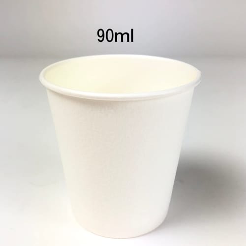 Sunnap Mini Commercial Cups, 90ml, 80 Pieces, White, Approx. 5.5 X 5.5 X 6cm
