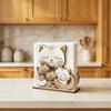 Wooden Cartoon Napkin Holder, Open Design Cute Animal Shapes, Non-Slip Base Durable Countertop Organizer for Kitchen Dining Table