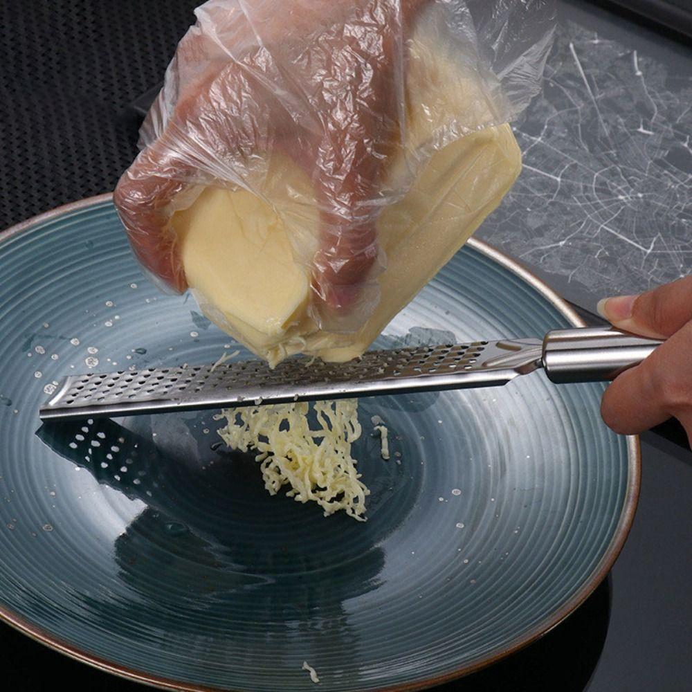 Многофункциональная терка для сыра из нержавеющей стали с длинной ручкой, терка для сыра, выпечки, шоколада, прочный кухонный гаджет, терка для лимонной цедры