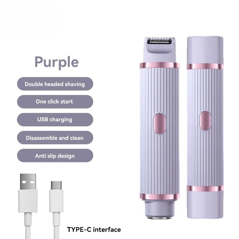 Электробритва 2 в 1 Водонепроницаемый женский инструмент для бритья Предотвращает рост волос Портативная женская бритва Бритва для чувствительной кожи