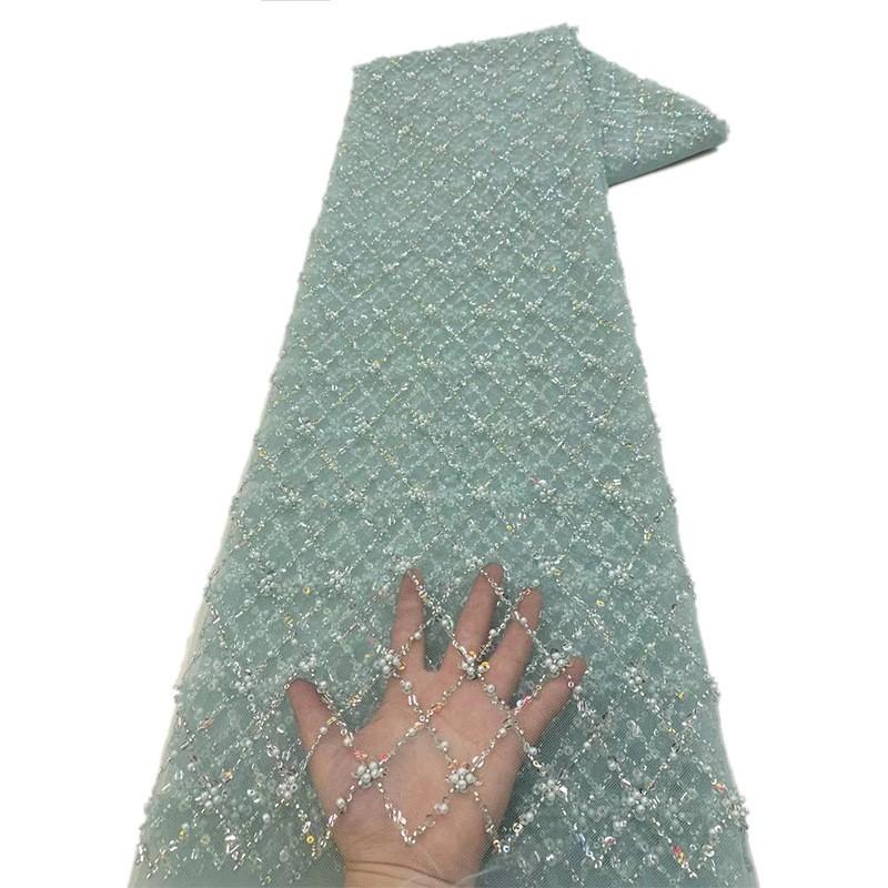 1 ярд кружевная ткань с пайетками, сетка, бусины, DIY, шитье, платье, одежда, свадебная вечеринка, ткань, африканская нигерийская кружевная ткань с пайетками, поставщик