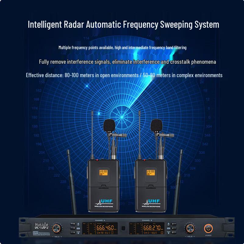 Huste DC-120-2 Wireless Dual Headset Conference Microphone System (CN version)