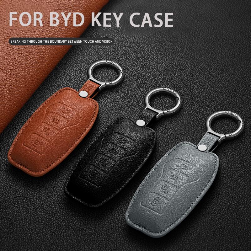 Кожаный Брелок для Автомобильного Ключа для BYD Qin Yuan UP Han Song Don SEAL Sea Lion Seagull 06EV e3 06GT 06DM 05DM Xia Summer Защитный Чехол Аксессуар
