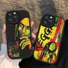 Чехол для телефона Bob Marley Rasta Lion для IPhone 16 15 14 13 12 11 Pro Max Plus Ударопрочный кожаный чехол
