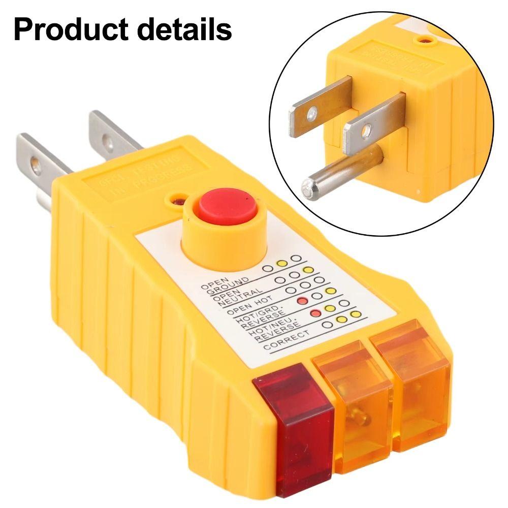 Compact Design Electrical Fault Detector Maintenance Receptacle Plug Analyzer Plug Testing