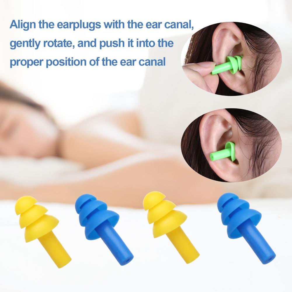 Sleeping Washable Comfort Reusable Ear Plugs Sleep Ear Plugs Silicone Earplugs Silicone Ear Plugs