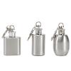 1PC Portable Small Wine Jug, Stainless Steel Wine Jug, Business Gift 1 Oz White Wine Bottle with Keychain