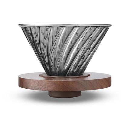 ESTVLB V60 Кофеварка 02, Жаропрочное стекло с деревянной подставкой, Кофейный сервер на 2-4 человека, Коническое оборудование для капельного кофе, Кофейные фильтры,